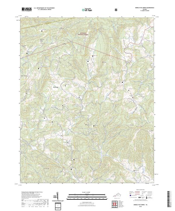 Middle Fox Creek, VA — USGS 7.5-minute topo (2022)