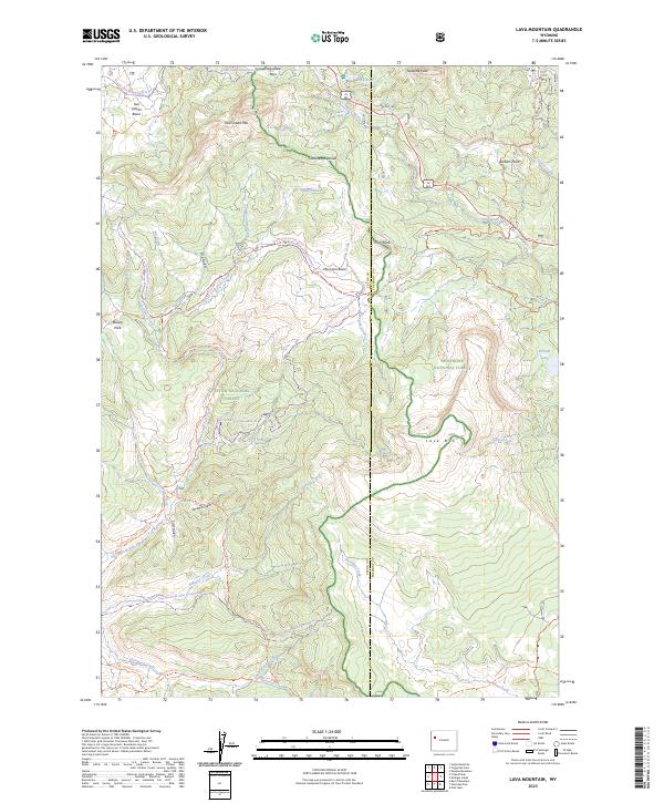 Lava Mountain, WY — USGS 7.5-minute topo (2023)