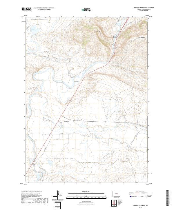 Bessemer Mountain, WY — USGS 7.5-minute topo (2021)