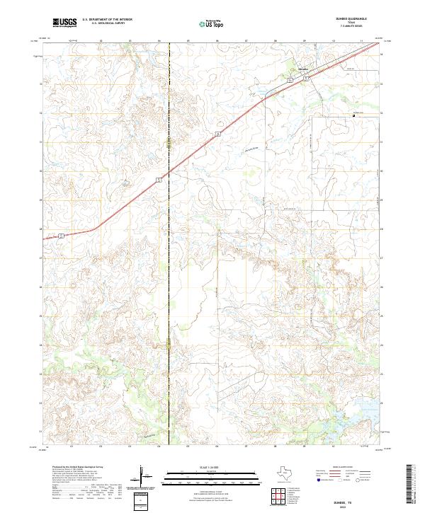 Dundee, TX — USGS 7.5-minute topo (2022)