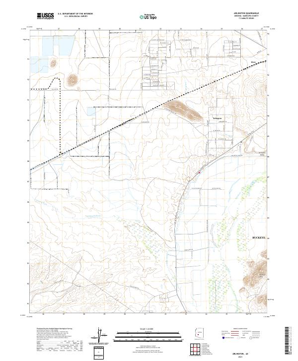 Arlington, AZ — USGS 7.5-minute topo (2021)