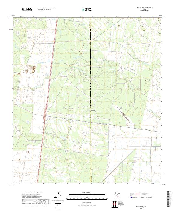 Ben Bolt SE, TX — USGS 7.5-minute topo (2022)