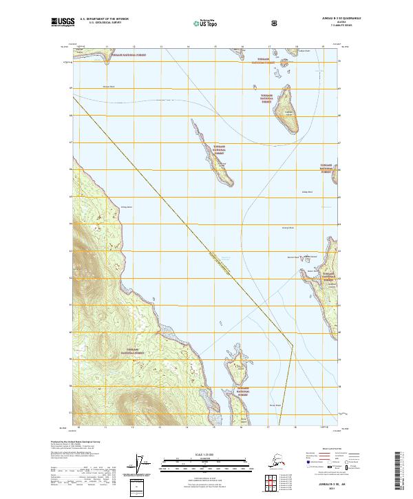 Juneau B-3 SE, AK — USGS 7.5-minute topo (2021)