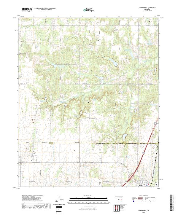 Caddo North, OK — USGS 7.5-minute topo (2022)