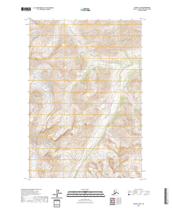 Valdez C-8 NE, AK — USGS 7.5-minute topo (2023)