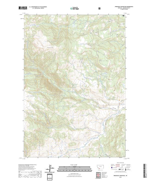 Freezeout Mountain, MT — USGS 7.5-minute topo (2024)