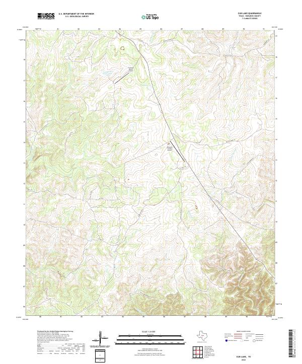 Cub Lake, TX — USGS 7.5-minute topo (2022)