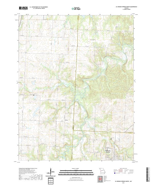 El Dorado Springs North, MO — USGS 7.5-minute topo (2021)