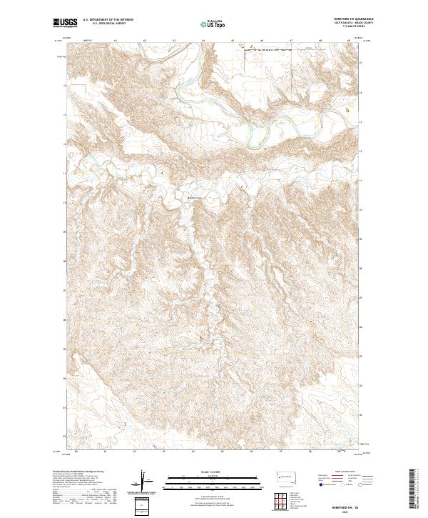 Hereford SW, SD — USGS 7.5-minute topo (2021)