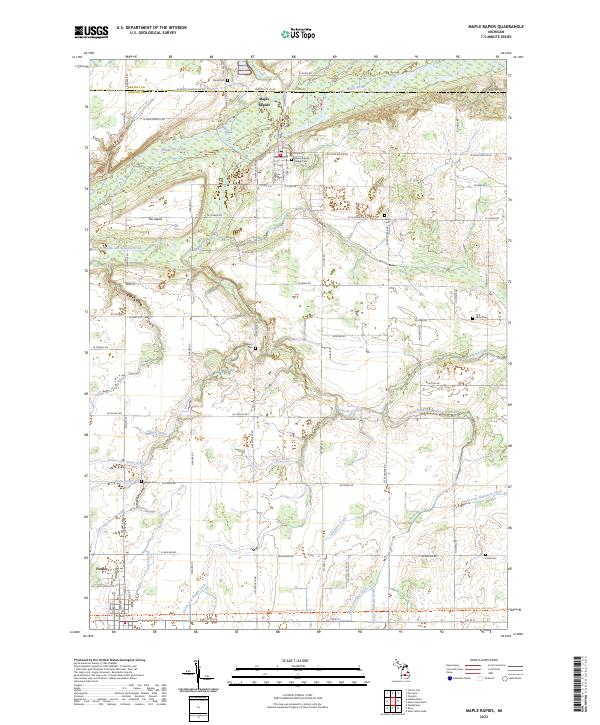 Maple Rapids, MI — USGS 7.5-minute topo (2023)