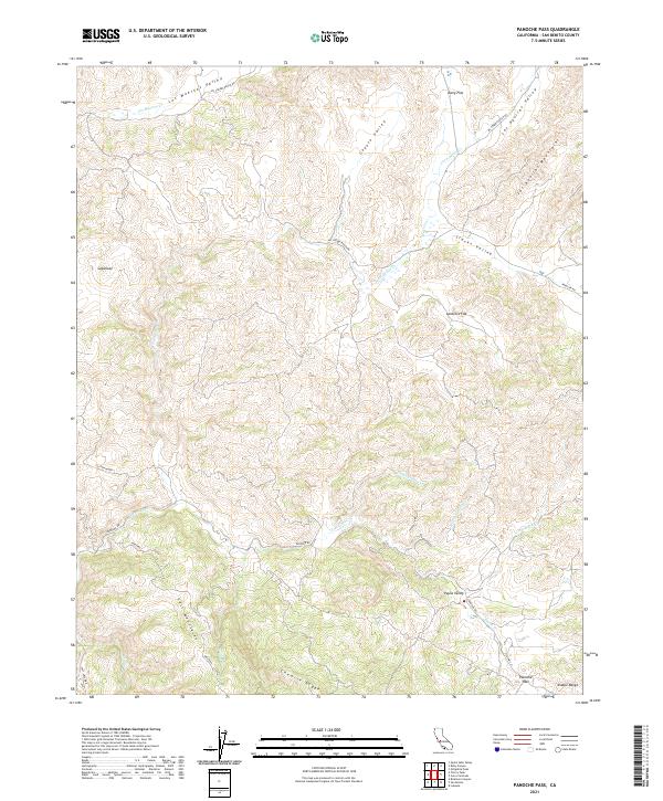 Panoche Pass, CA — USGS 7.5-minute topo (2021)