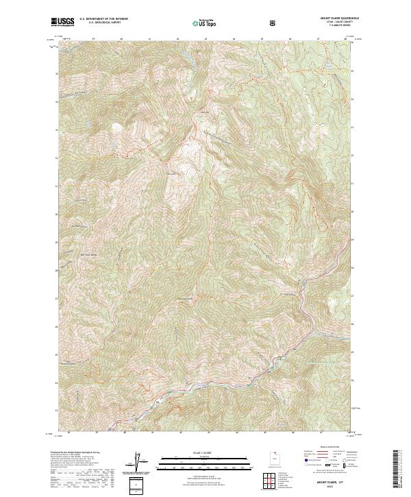 Mount Elmer, UT — USGS 7.5-minute topo (2023)