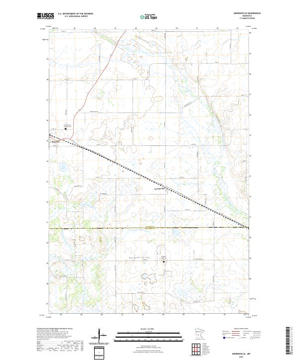 Georgeville, MN — USGS 7.5-minute topo (2022)