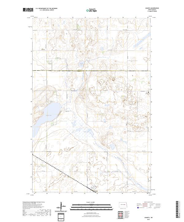 Juanita, ND — USGS 7.5-minute topo (2024)