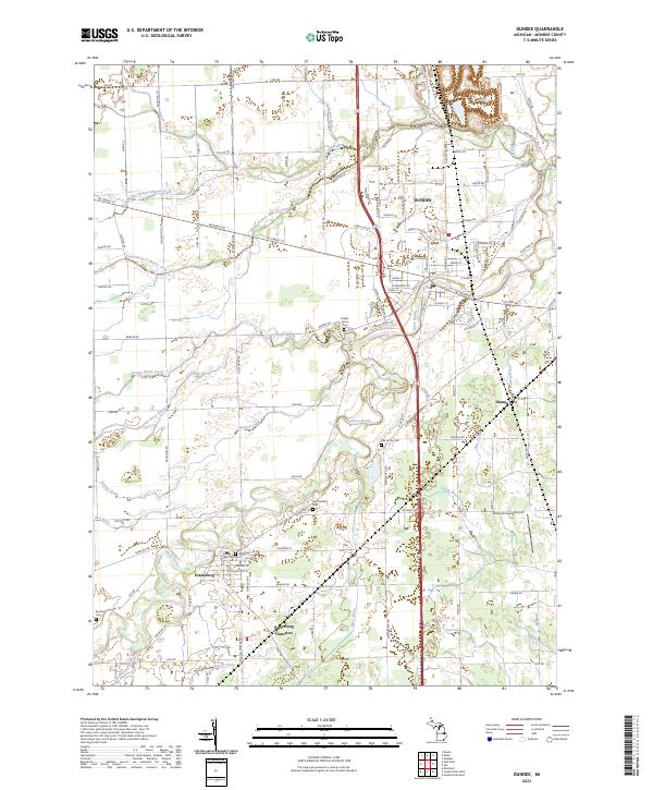 Dundee, MI — USGS 7.5-minute topo (2023)