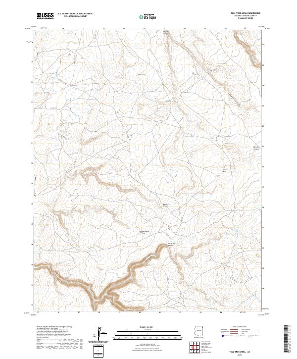 Tall Tree Mesa, AZ — USGS 7.5-minute topo (2021)