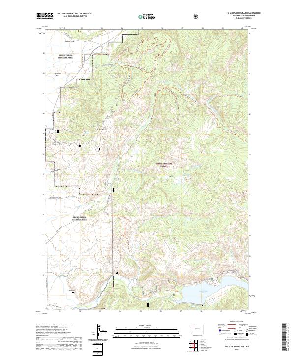 Shadow Mountain, WY — USGS 7.5-minute topo (2021)