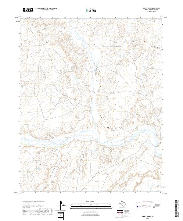 Torrey House, TX — USGS 7.5-minute topo (2022)