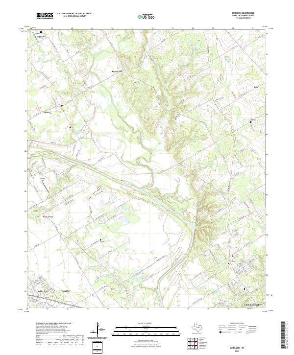 Gholson, TX — USGS 7.5-minute topo (2022)