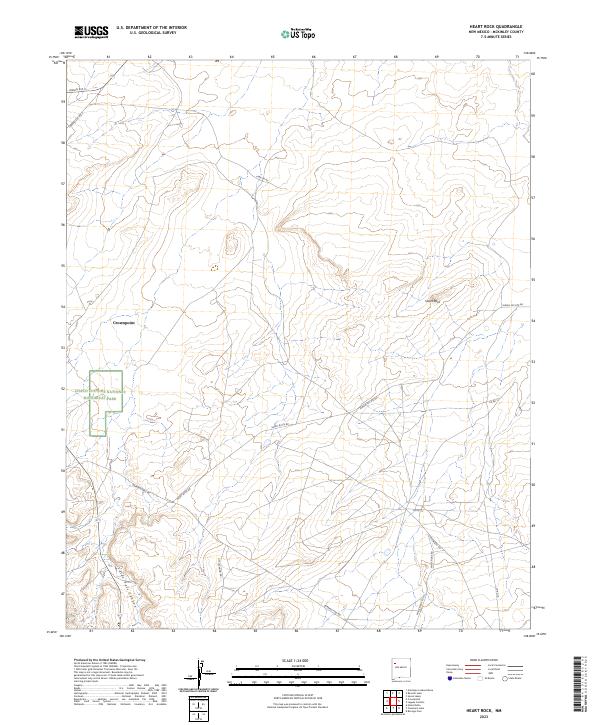 Heart Rock, NM — USGS 7.5-minute topo (2023)