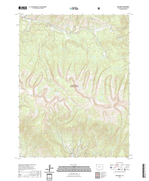 Red Creek, CO — USGS 7.5-minute topo (2022)