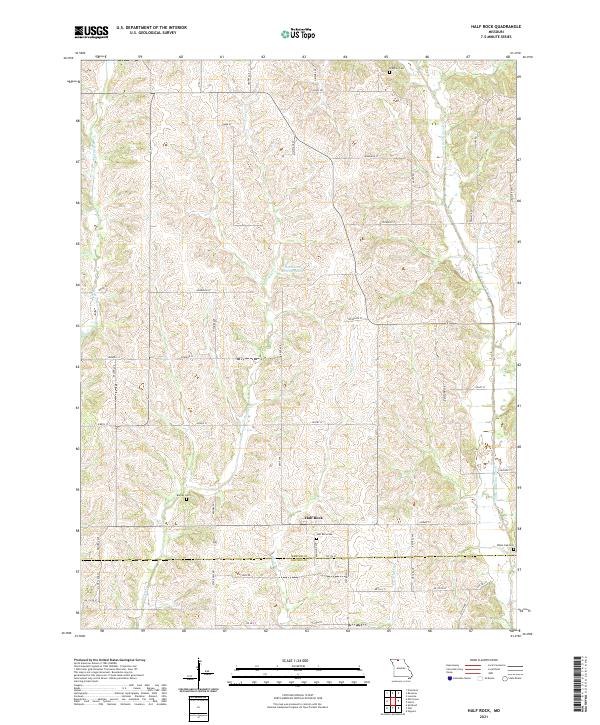 Half Rock, MO — USGS 7.5-minute topo (2021)
