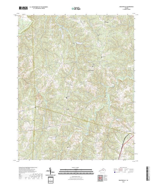 Deatonville, VA — USGS 7.5-minute topo (2022)