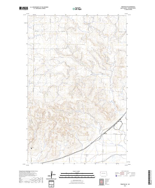 Trenton SW, ND — USGS 7.5-minute topo (2024)
