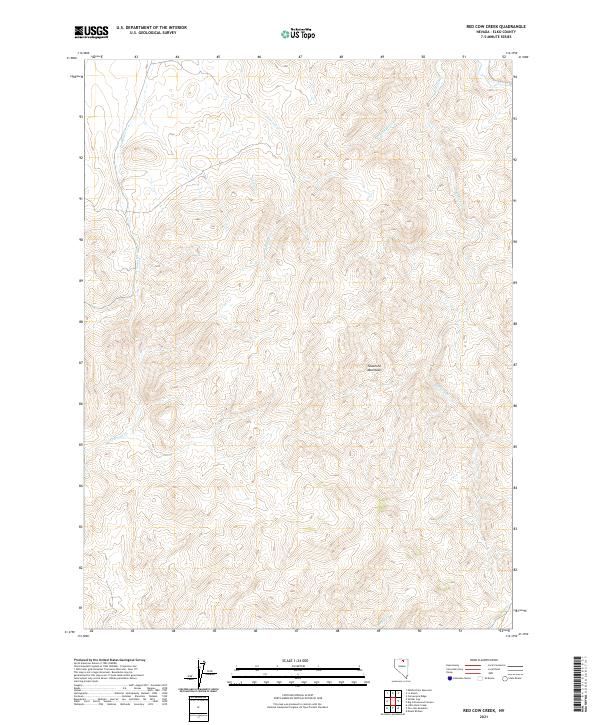 Red Cow Creek, NV — USGS 7.5-minute topo (2021)
