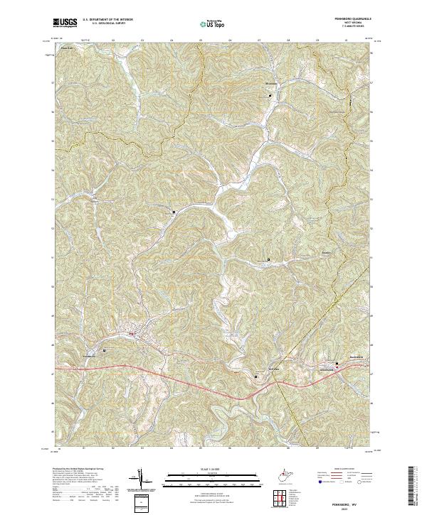Pennsboro, WV — USGS 7.5-minute topo (2023)