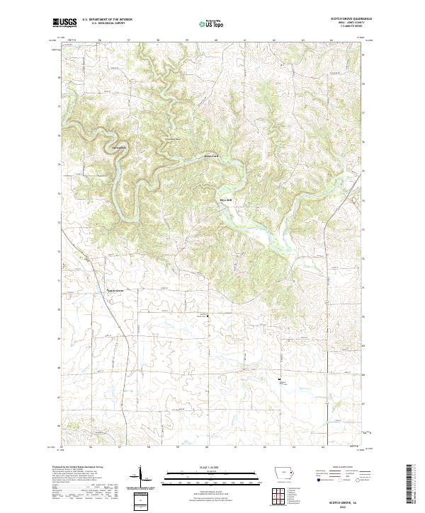 Scotch Grove, IA — USGS 7.5-minute topo (2022)