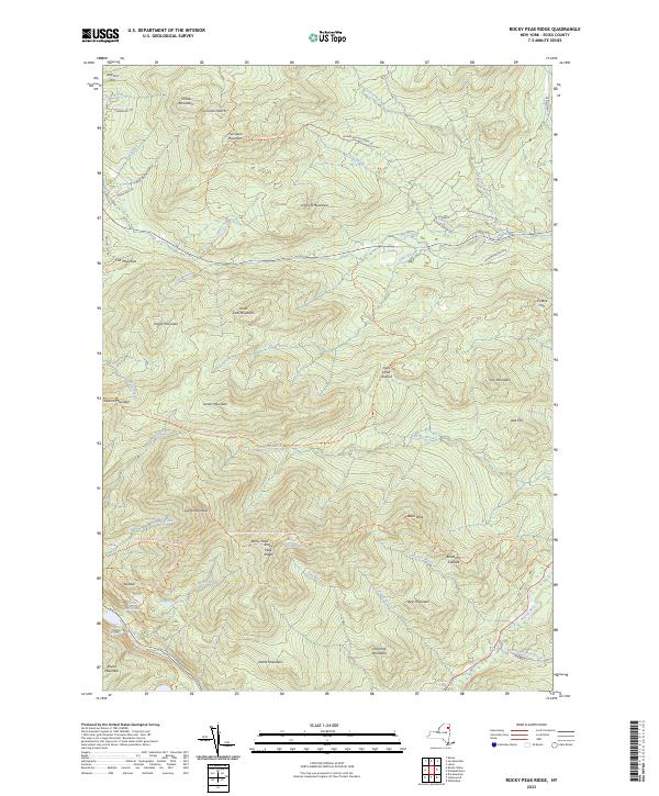 Rocky Peak Ridge, NY — USGS 7.5-minute topo (2023)