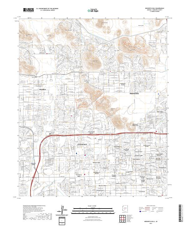 Hedgpeth Hills, AZ — USGS 7.5-minute topo (2021)