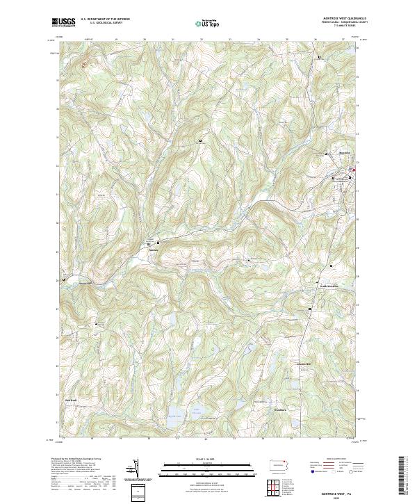 Montrose West, PA — USGS 7.5-minute topo (2023)