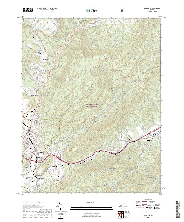 Covington, VA — USGS 7.5-minute topo (2022)