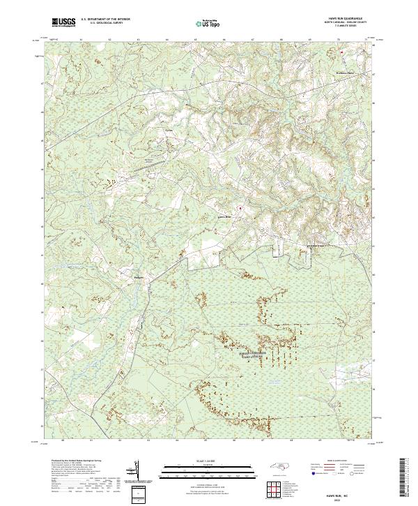 Haws Run, NC — USGS 7.5-minute topo (2022)