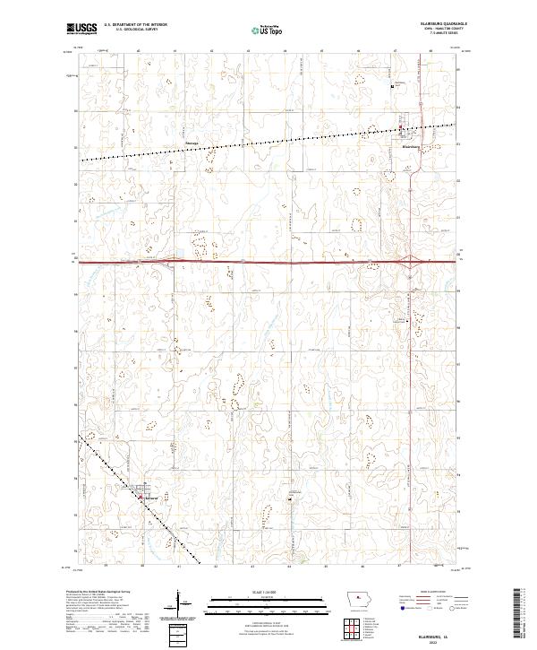 Blairsburg, IA — USGS 7.5-minute topo (2022)