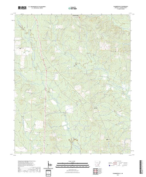 Chambersville, AR — USGS 7.5-minute topo (2024)