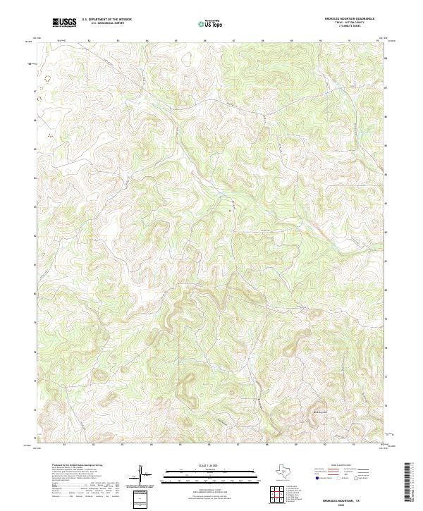 Brokeleg Mountain, TX — USGS 7.5-minute topo (2022)