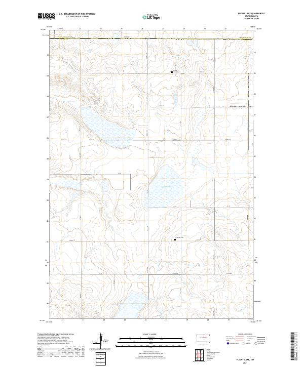 Flight Lake, SD — USGS 7.5-minute topo (2021)