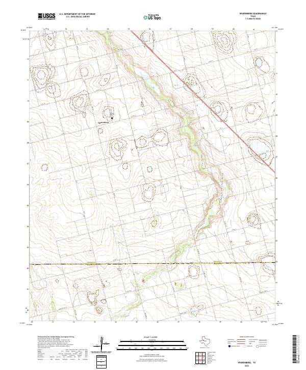 Sparenberg, TX — USGS 7.5-minute topo (2022)