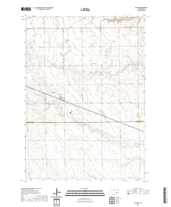 Kaylor, SD — USGS 7.5-minute topo (2021)