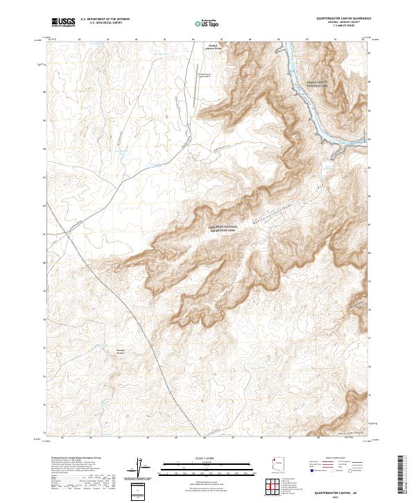Quartermaster Canyon, AZ — USGS 7.5-minute topo (2021)
