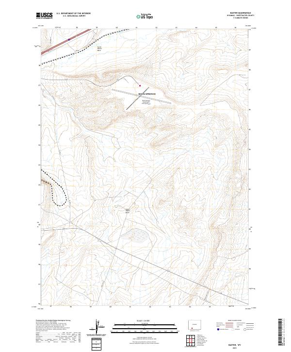 Baxter, WY — USGS 7.5-minute topo (2021)