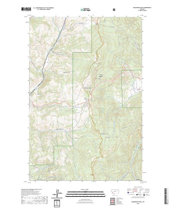 MacDonald Pass, MT — USGS 7.5-minute topo (2024)