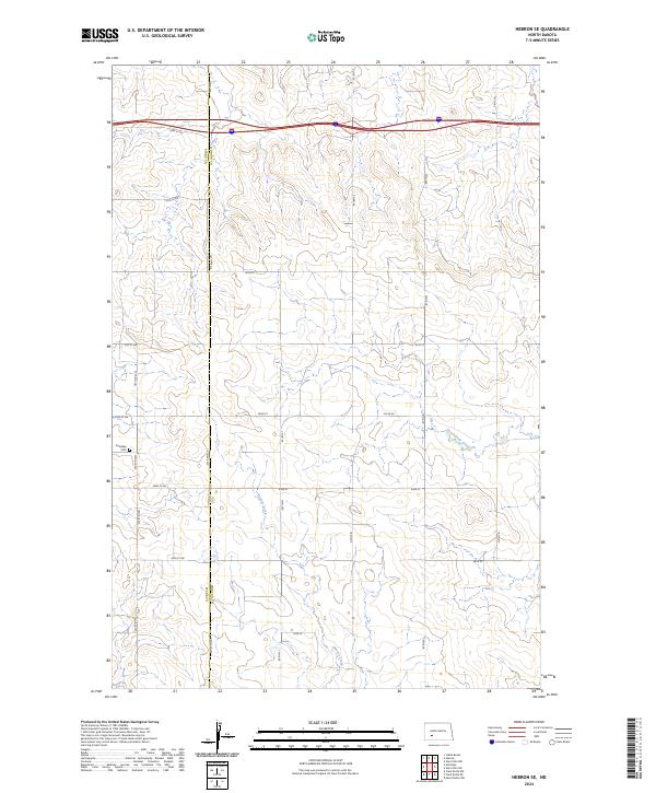 Hebron SE, ND — USGS 7.5-minute topo (2024)