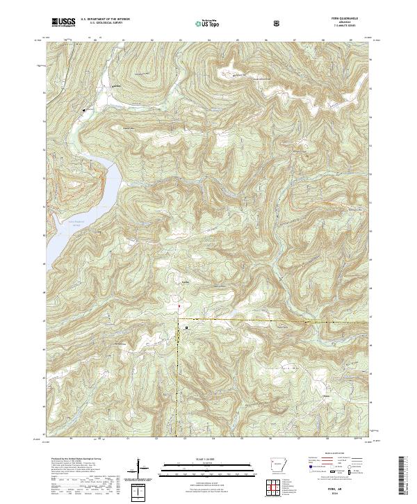 Fern, AR — USGS 7.5-minute topo (2024)