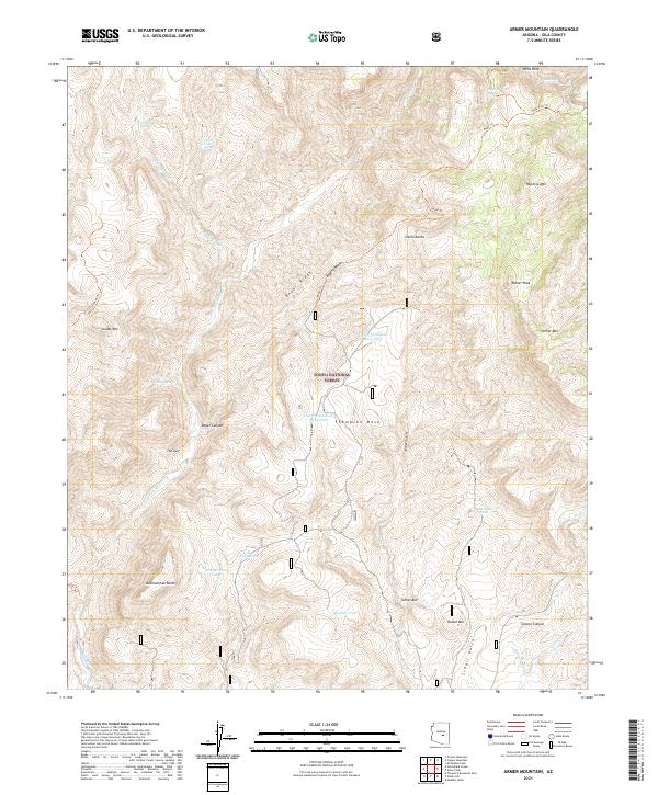 Armer Mountain, AZ — USGS 7.5-minute topo (2021)