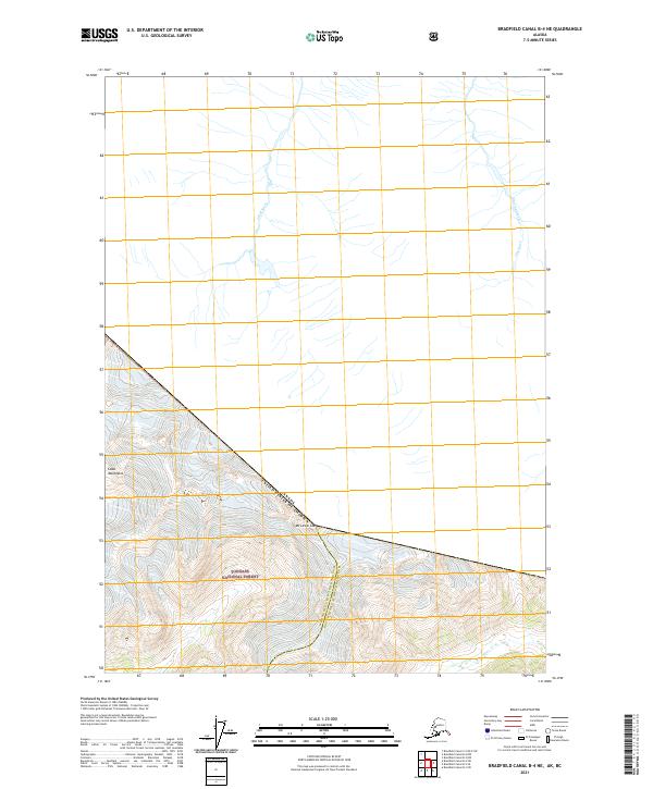 Bradfield Canal B-4 NE, AK-BC — USGS 7.5-minute topo (2021)