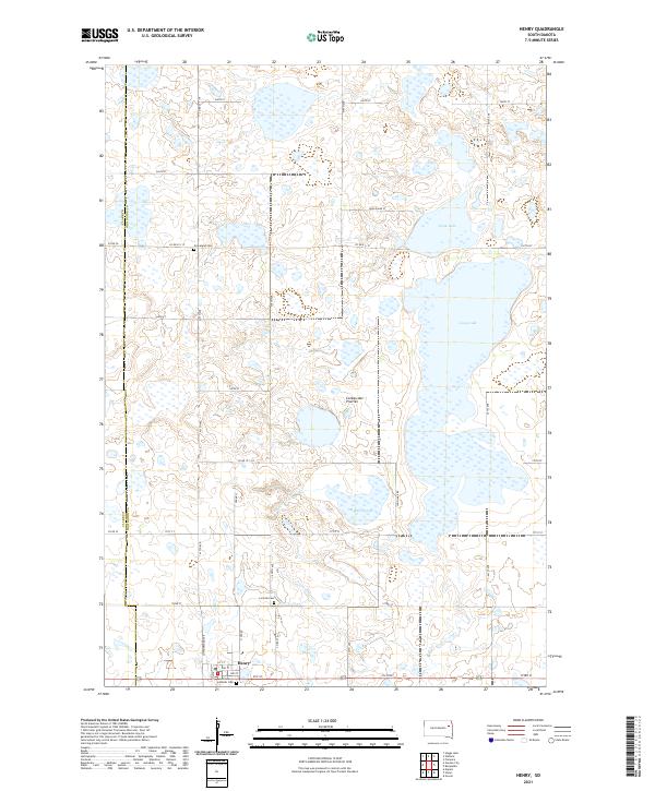 Henry, SD — USGS 7.5-minute topo (2021)